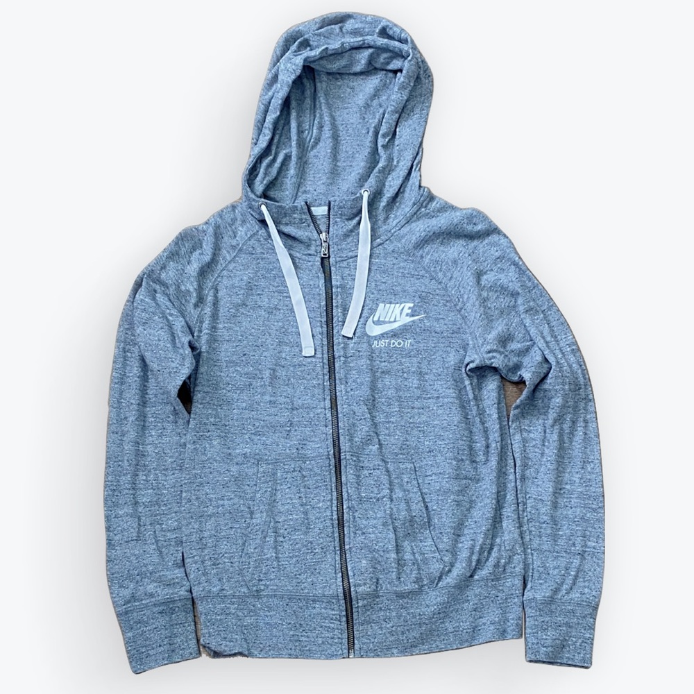 Nike Zip Up Hoodie | Heather Grey | Size S |